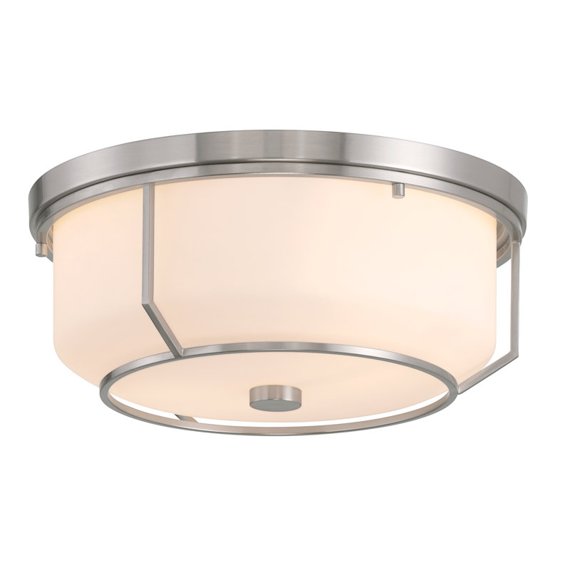 2LT Flushmount, Satin Nickel