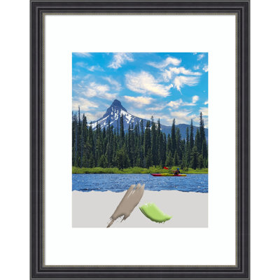 Cherno Black Wood Picture Frame with Mat