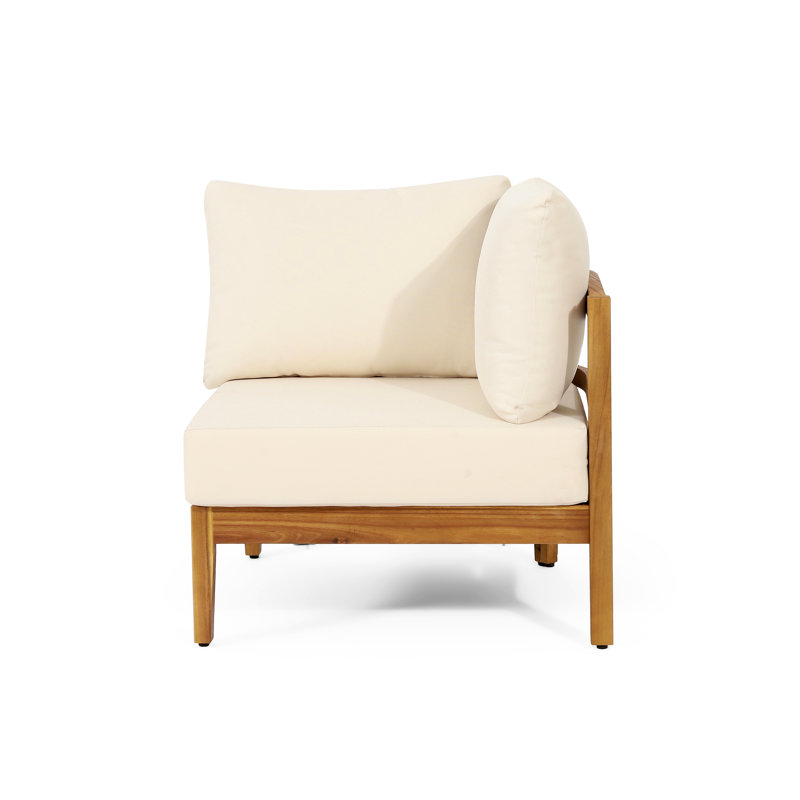 ENSEMBLE DE CONVERSATION 4-PIÈCES CROWNE AVEC COUSSIN BEIGE, Teck