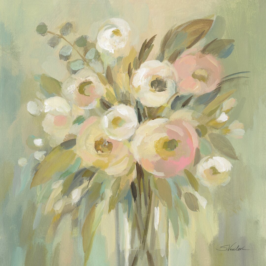 Leinwandbild Painterly Strokes Floral von Silvia Vassileva