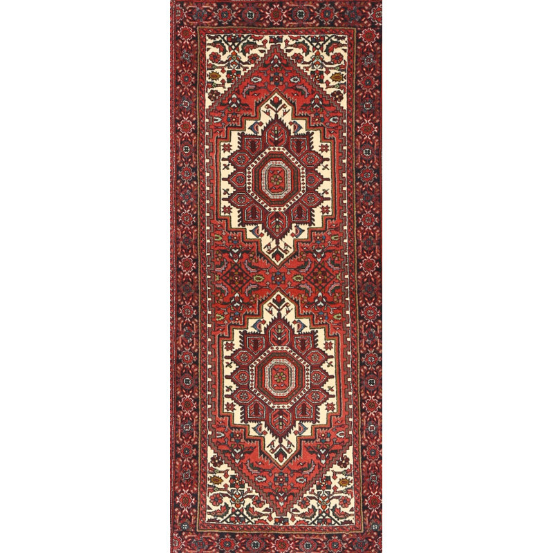 Tapis rouge en laine Kusan, Rectangle 7 pi x 9 pi