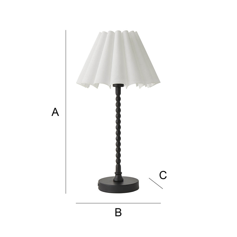 Cifuentes Metal Table Lamp, Yes, White, Black