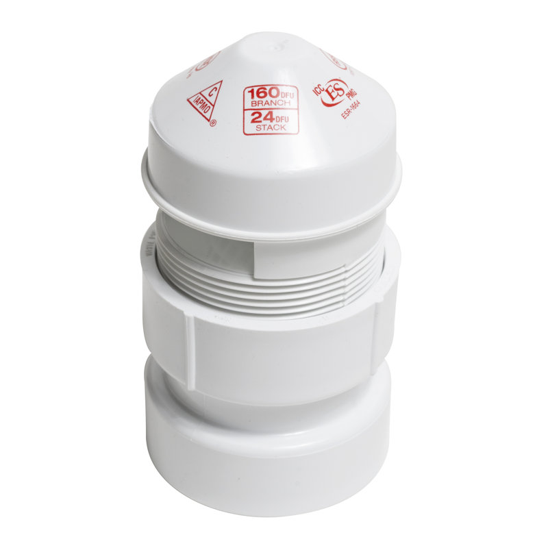 Soupape d'admission d'air en PVC 1,5 "x 2" Sure-Vent