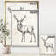 Cerf sauvage et magnifique - Reproduction d'art sur toile-51145386-51145388