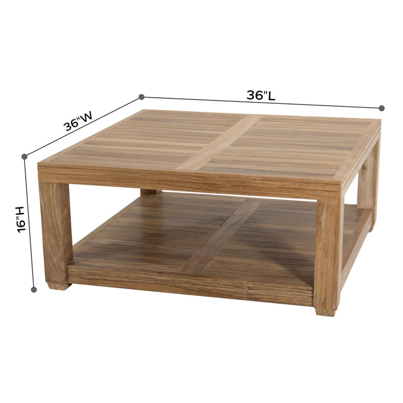 Sundhas Outdoor Square Teak Coffee Table