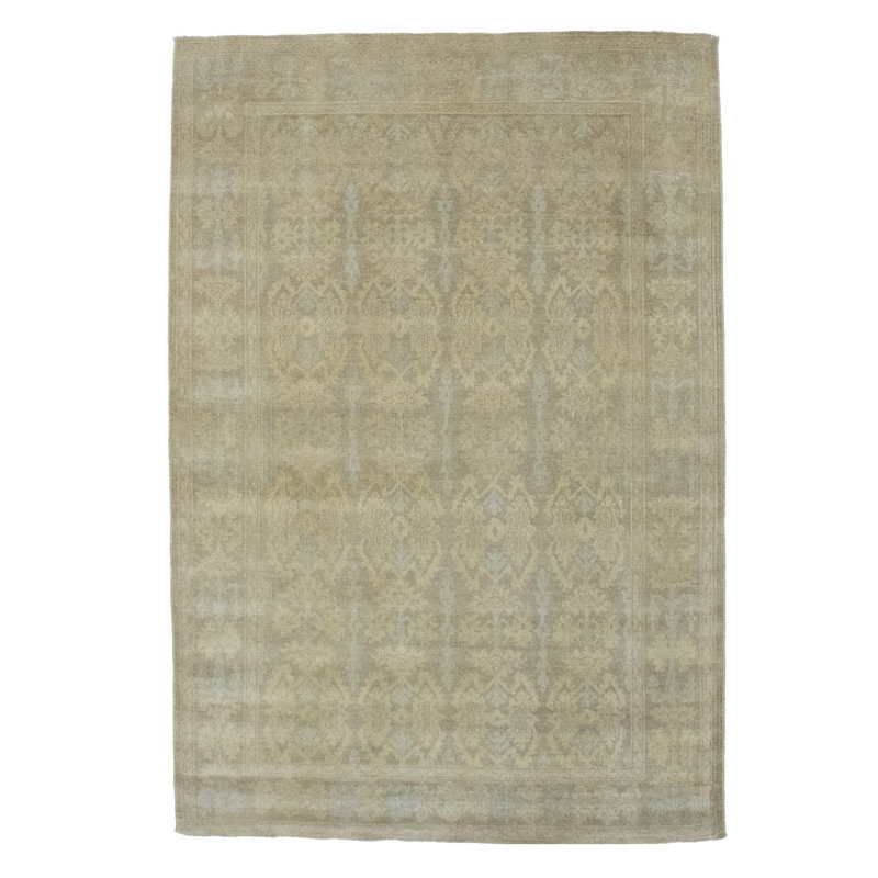 Tapis oriental en laine noué à la main beige