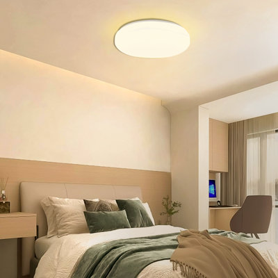 LED Ceiling Light Fixture with Remote, 13 Inch Ceiling Lights Flush Mount, 24W Dimmable Ceiling Light, Adjustable Kitchen Lighting Fixtures Ceiling for Bedroom, Living Room, Hallway