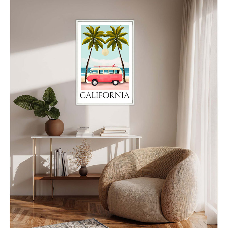 California Travel Poster - Framed, Small
