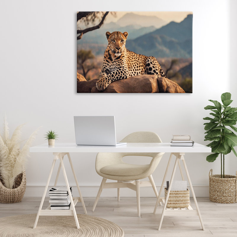  Art mural intense sur toile guépard par Noah Bay, H 30 po x l 45 po