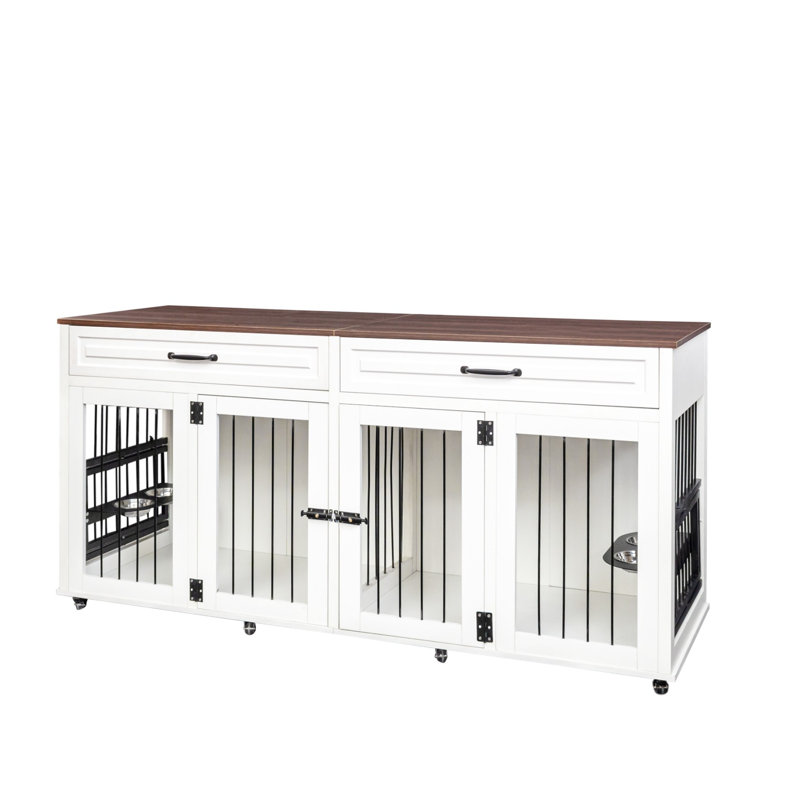 Cage pour chien robuste, H 32 po x l 23 po x P 95 po