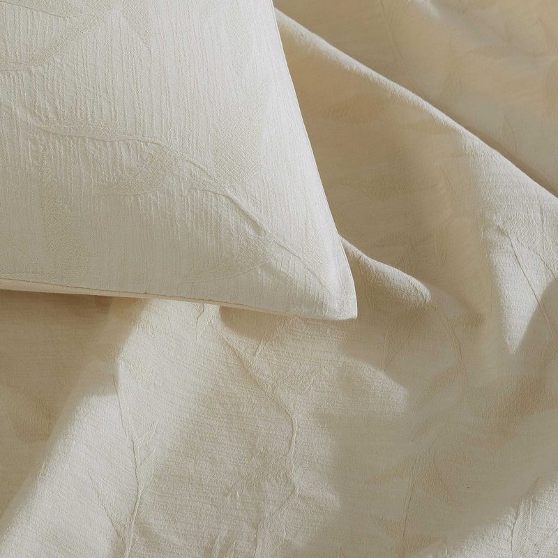 Ensemble de housse de couette Calvin Klein, Housse de couette pour grand lit et 2 taies décor, Floral beige