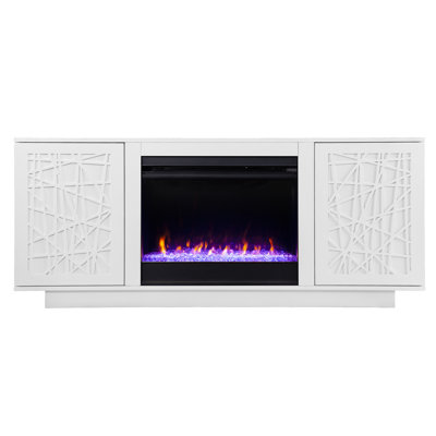 Nilde Delgrave Color Changing Fireplace with Media Storage