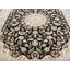 Tapis noir traditionnel indien à motif floral noir 8 x 10-1588431964