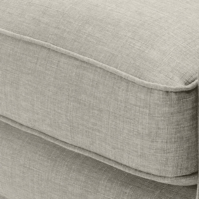 Serta Harmon Upholstered Reversible Sectional Sofa and Chaise, Ash Light Gray, Square Arms