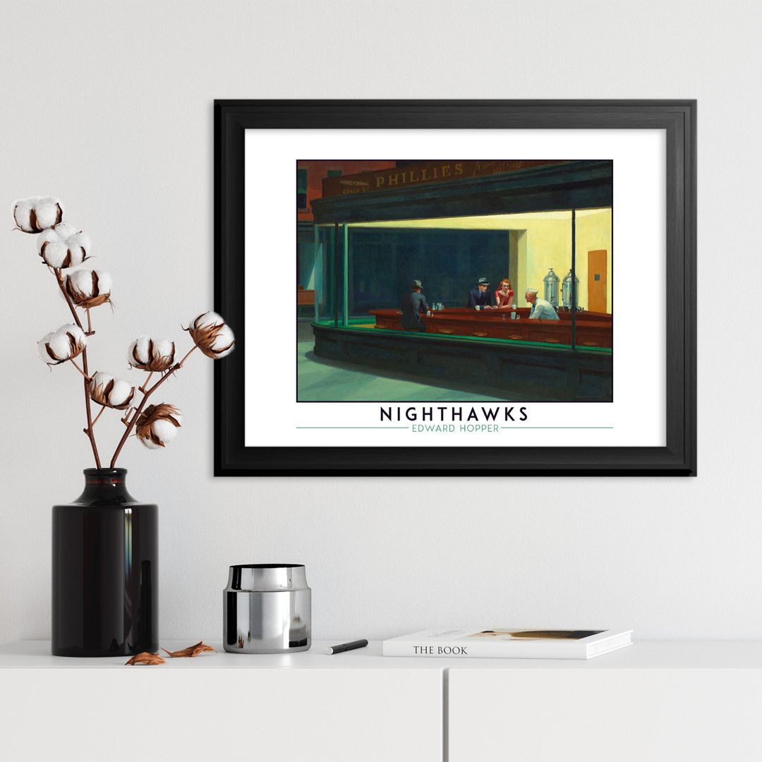 Nighthawks by Edward Hopper - Picture Frame Painting