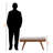 Ismail Upholstered Wood Dining Bench in Light Gray Fabric, 17.57" H X 41.18" W X 15.14" D