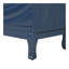 Élégant buffet doté de portes à motif ondulé sophistiquées avec un design à rainures arquées dans un agencement élégant à quatre portes, réglable, adapté pour le bureau, le vestibule et le salon (bleu marine)-2098695787