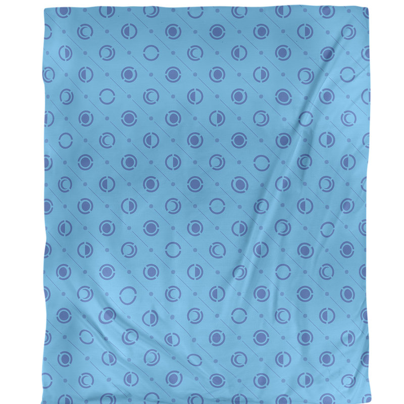 Housse de couette simple Moon phases, Housse de couette simple TG, Bleu sarcelle/bleu marine, Microfibre