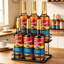 Support de rangement pour sirop de café, support à sirop à deux niveaux pour le rangement de sirop de bar à café, rangement pour condiments de cuisine et support pour bouteilles de vin