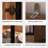 Wood Bookcase With Glass Door, 78.7" Tall Bookcase With 5 Tier Shelves  and LED light