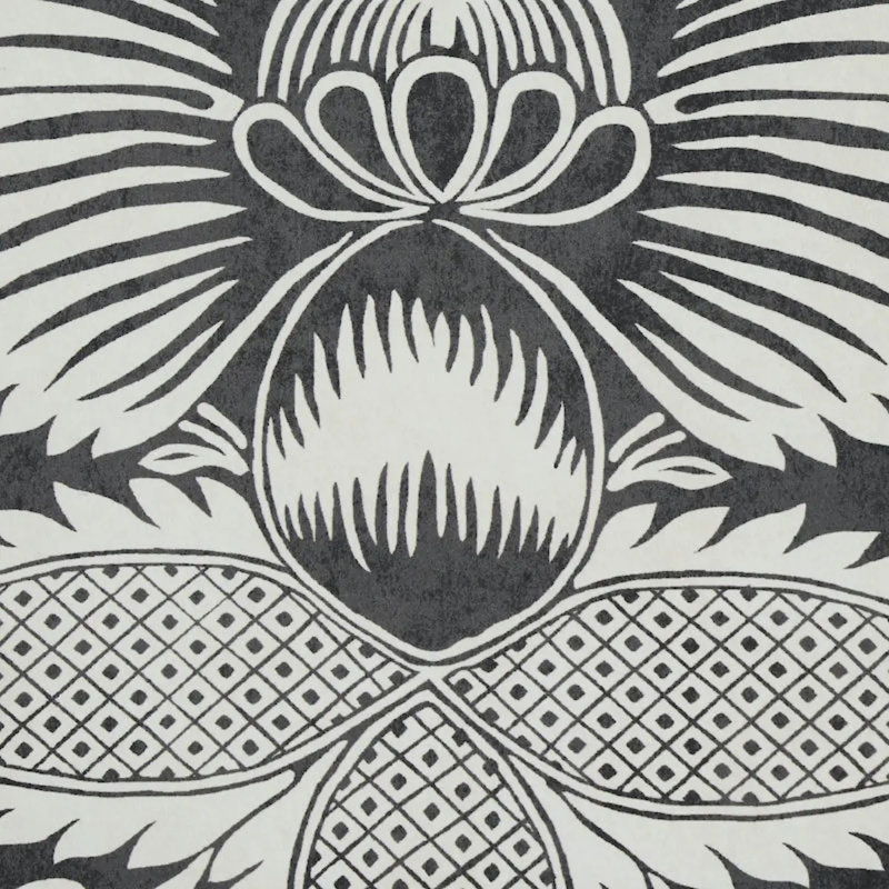 Papier peint damassé Villandry, Noir