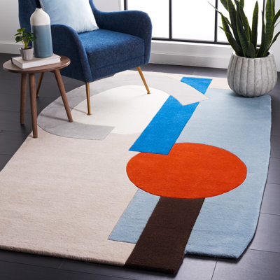 Tapis Saracen beige / bleu