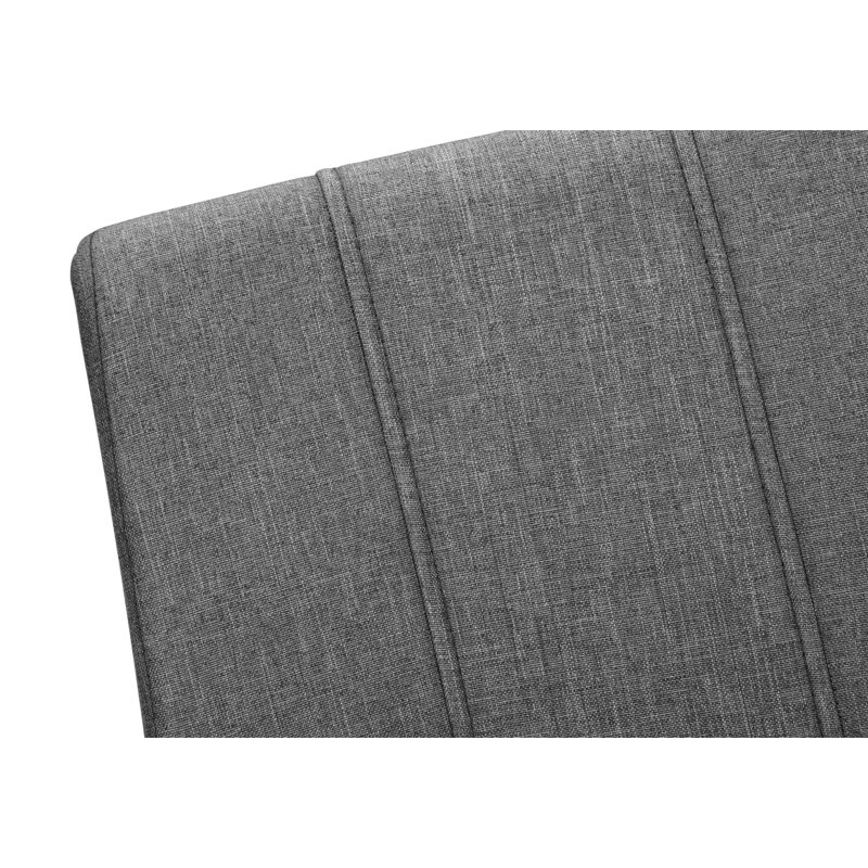Chaise de salle à manger, ensemble de 2, latérales, rembourrées, cuisine, salle à manger, hauteur 39 po, tissu, métal, contemporain, moderne