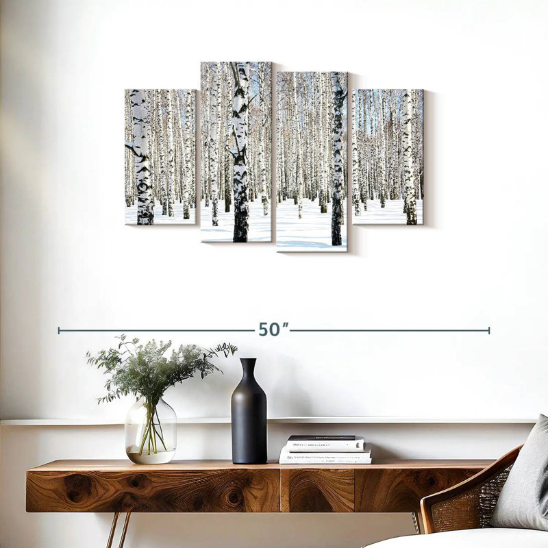 Alvord Snow White Birch Grove, 22" H x 36" W