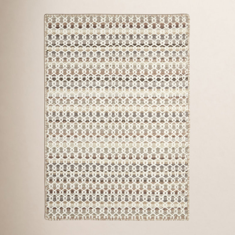 Tapis en laine naturel Poppy, Rectangle 9 pi 6 po x 13 pi 6 po