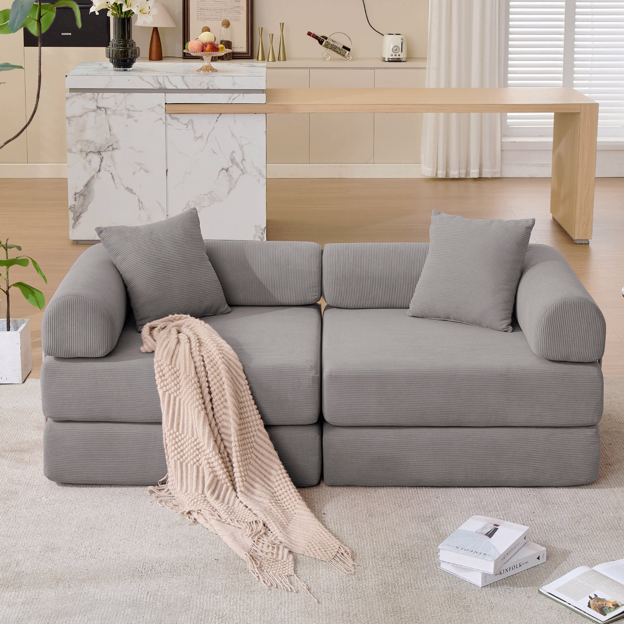 Latitude Run® Modular Sofa Bed For Apartment,Convertible Sofa Bed,Fixed ...