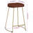 vidaXL Bar Stool Set of 2 Walnut, Brass-1094705230-1094705231