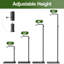 Support de lampe chauffante pour reptiles, hauteur réglable de 53 à 157 cm.