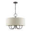 Lustre tambour 5 lumières à abat-jour Raymond-1085826018