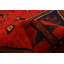 Tapis de couloir rouge unique en laine 4 pi x 10 pi 10 po Zareon