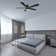 52" Armeta 5 - Blade LED Smart Flush Mount Ceiling Fan with Remote Control and Light Kit Included.