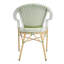 Chaises de salle à manger de patio Altesa de style bistro français, chaises de salle à manger d'extérieur en résine tressée PE résistante aux intempéries avec accoudoirs (ensemble de 6)-131406381-131641005