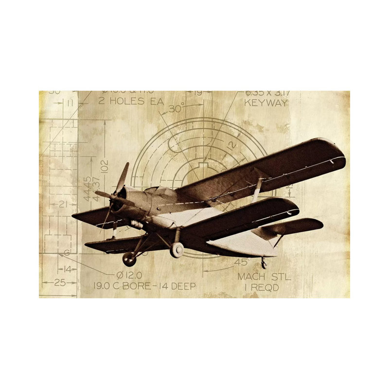 Flight Plans II by Michael Marcon - Wrapped Canvas Print, 20.32 cm H x 30.48 cm W