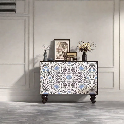 Elegant Walnut Framed Storage Cabinet