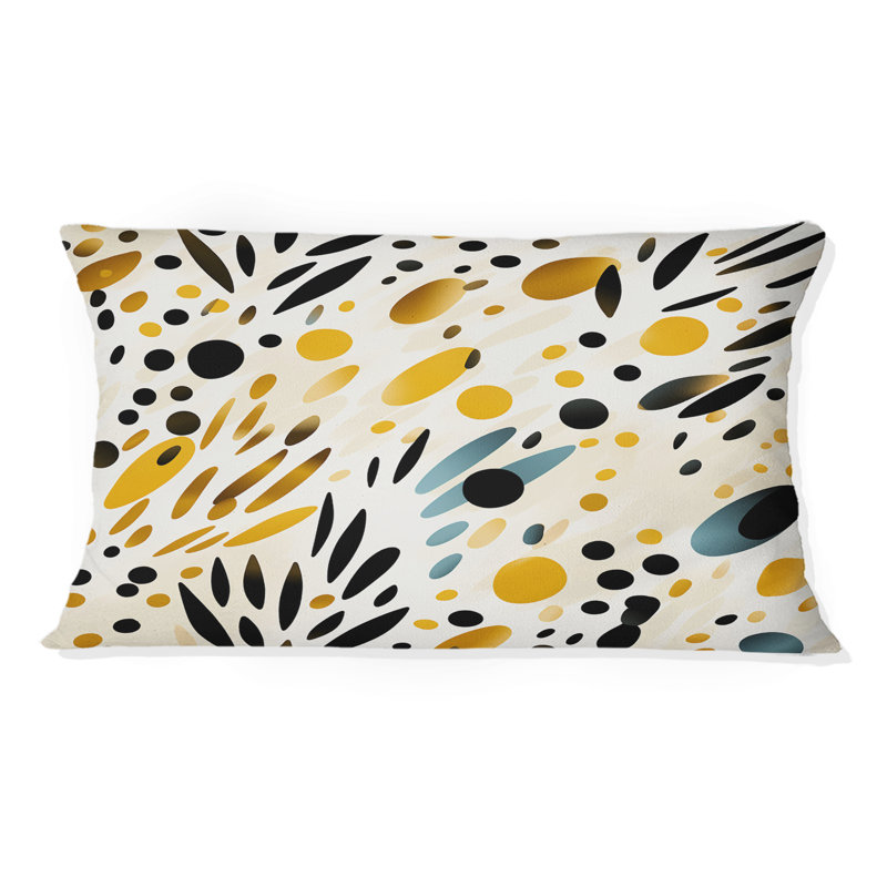 Imprimé de guépard beige et noir Simplicity - Coussin abstrait