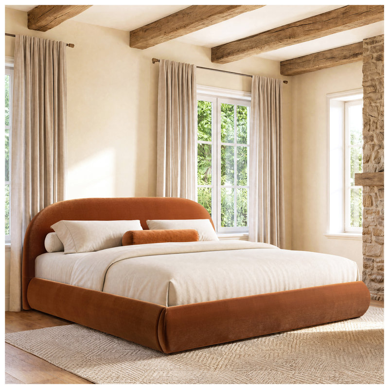 Lit plateforme tapissier Archie Puffy