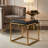 Ellington Faux Leather Ottoman