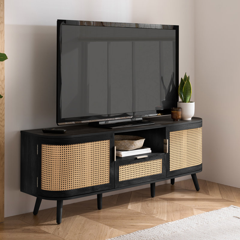Almir 1 Piece TV Stand, Black