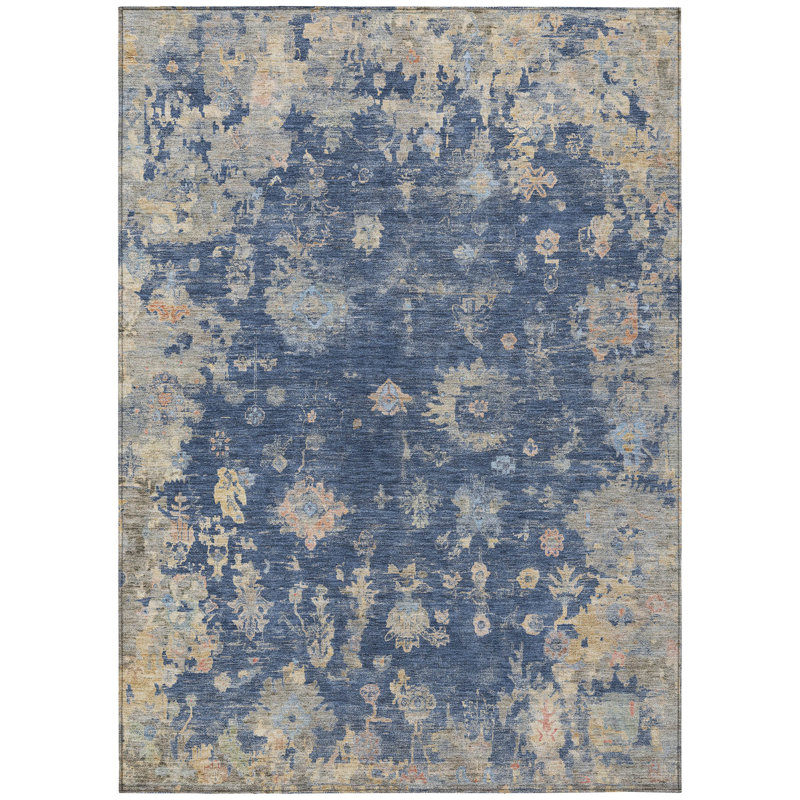 Machine Washable Indoor/Outdoor Matsumura ACN2302 Global Rug, Rectangle 5' x 7'6"
