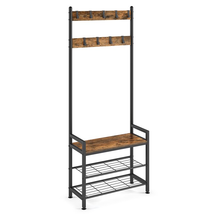 Ballucci Hadfield Hall Tree with Bench and Shoe Storage & Reviews ...