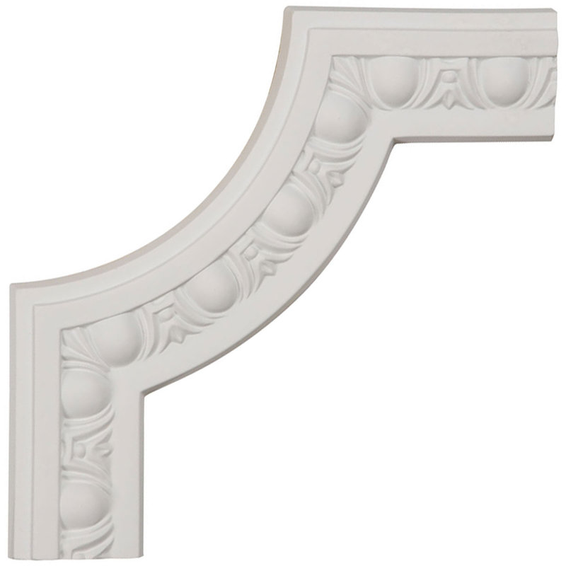L 8 po x H 8 po x P 5/8 po, panneau de moulure d'angle et de fléchettes, paquet de 2 (correspond à la moulure PML02X00RA)