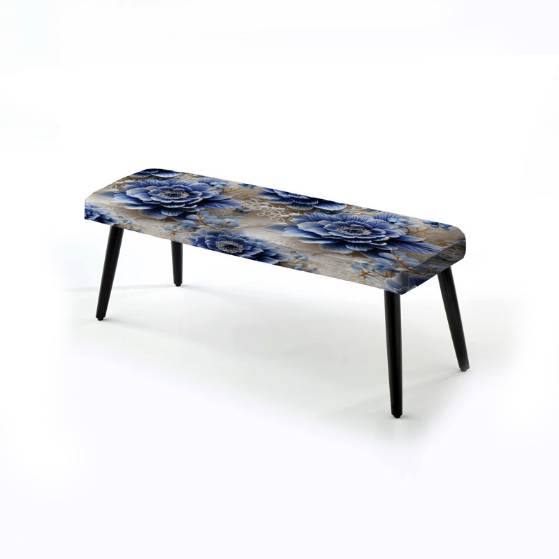 Banc victorien bleu cobalt