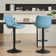 Latiera Swivel Adjustable Height Bar Stools Faux Leather Counter Stools with Footrest