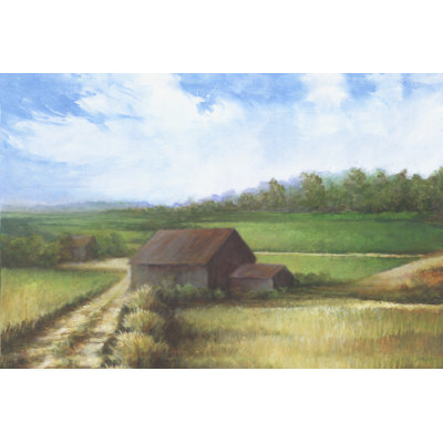 Barn Landscape 2 - Wrapped Canvas Art Prints