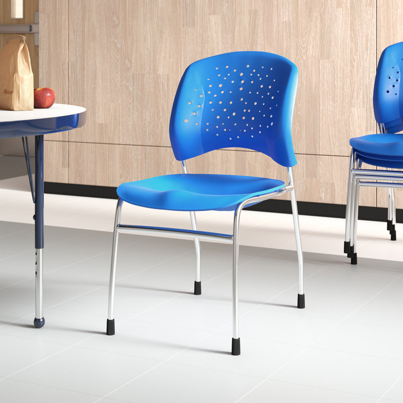 Chaise empilable sans accoudoirs, Bleu