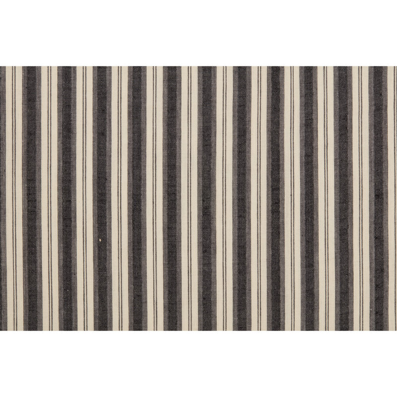 Ashmont Charcoal Gray and White Cotton Ticking Stripe Shower Curtain